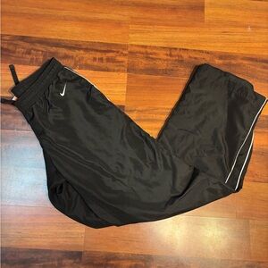 Nike Black Trackpants with White Accents